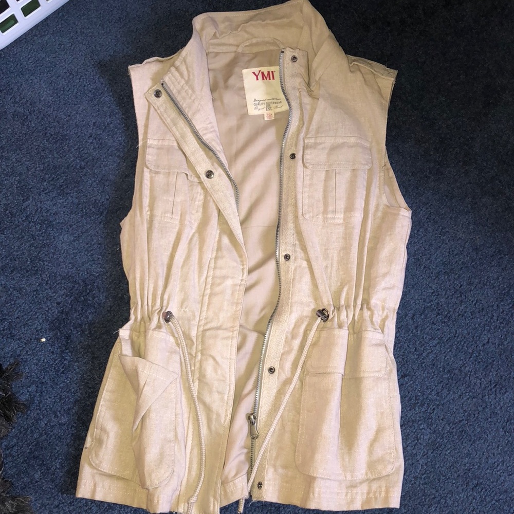 Tan utility vest